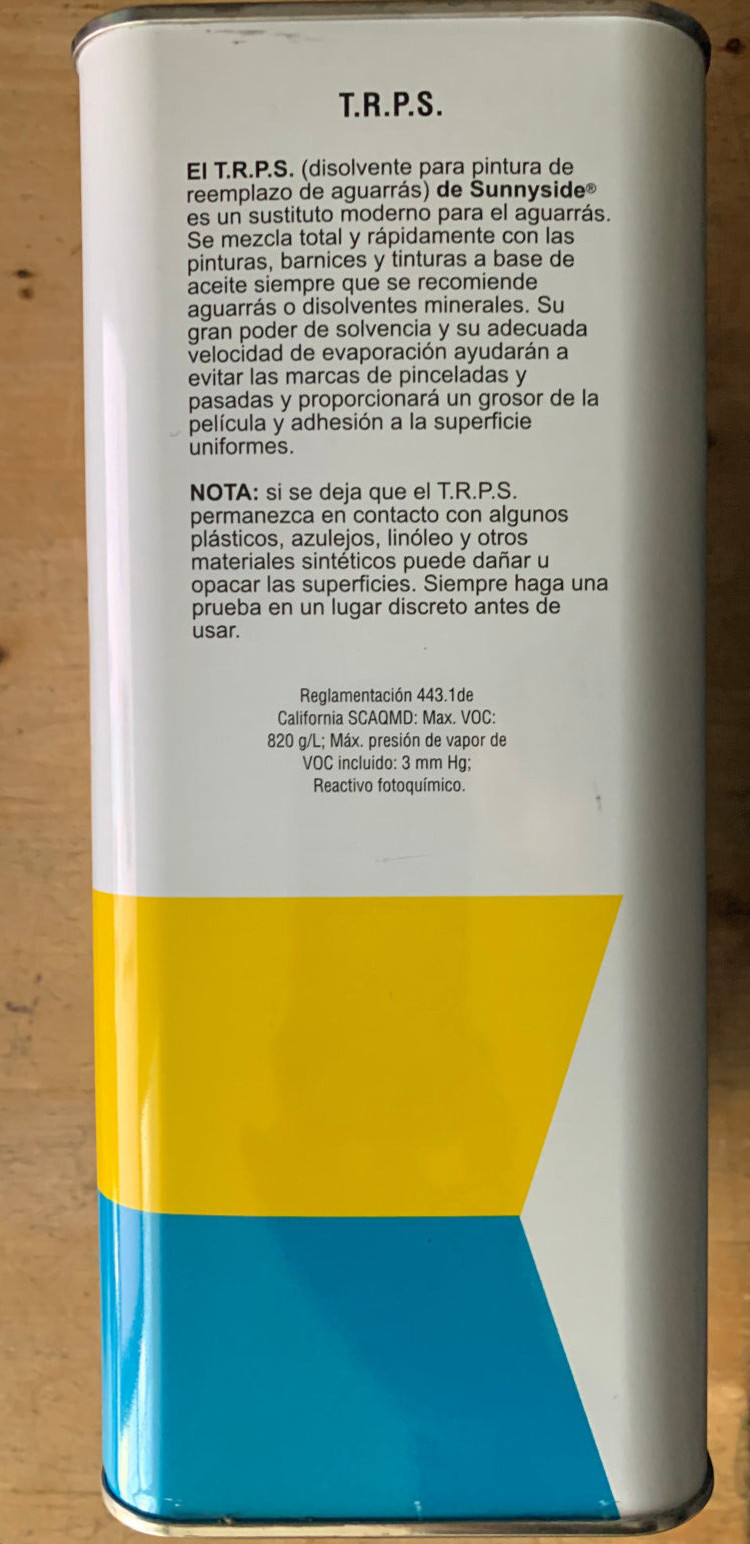 SUNNYSIDE T.R.P.S. PAINT SOLVENT PAINT AND VARNISH THINNER One Gallon