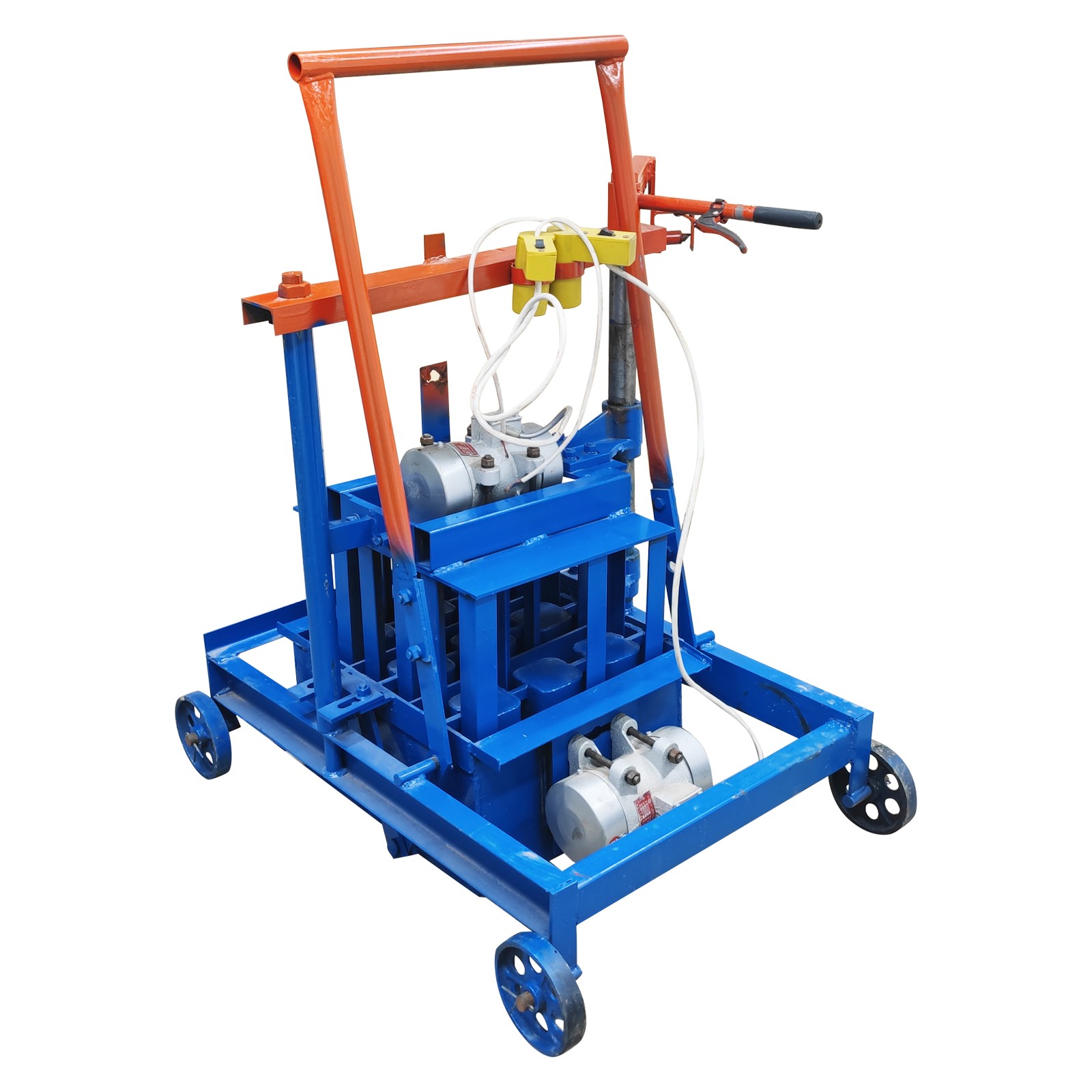 220V Hand-propelled Hollow Soil Block Brick Molding Machine Cement Brick Molds