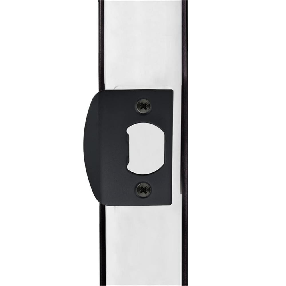 Bowery Hill Strike Plate with Full Lip and Square Corner in Black