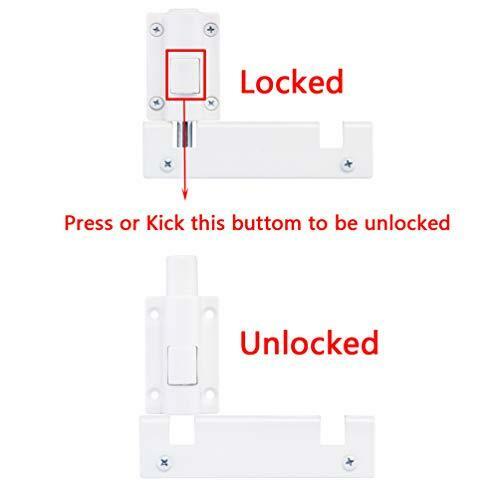 Patio Sliding Door Security Foot Lock Kick Lock, Fits on Top Rail-Childproof