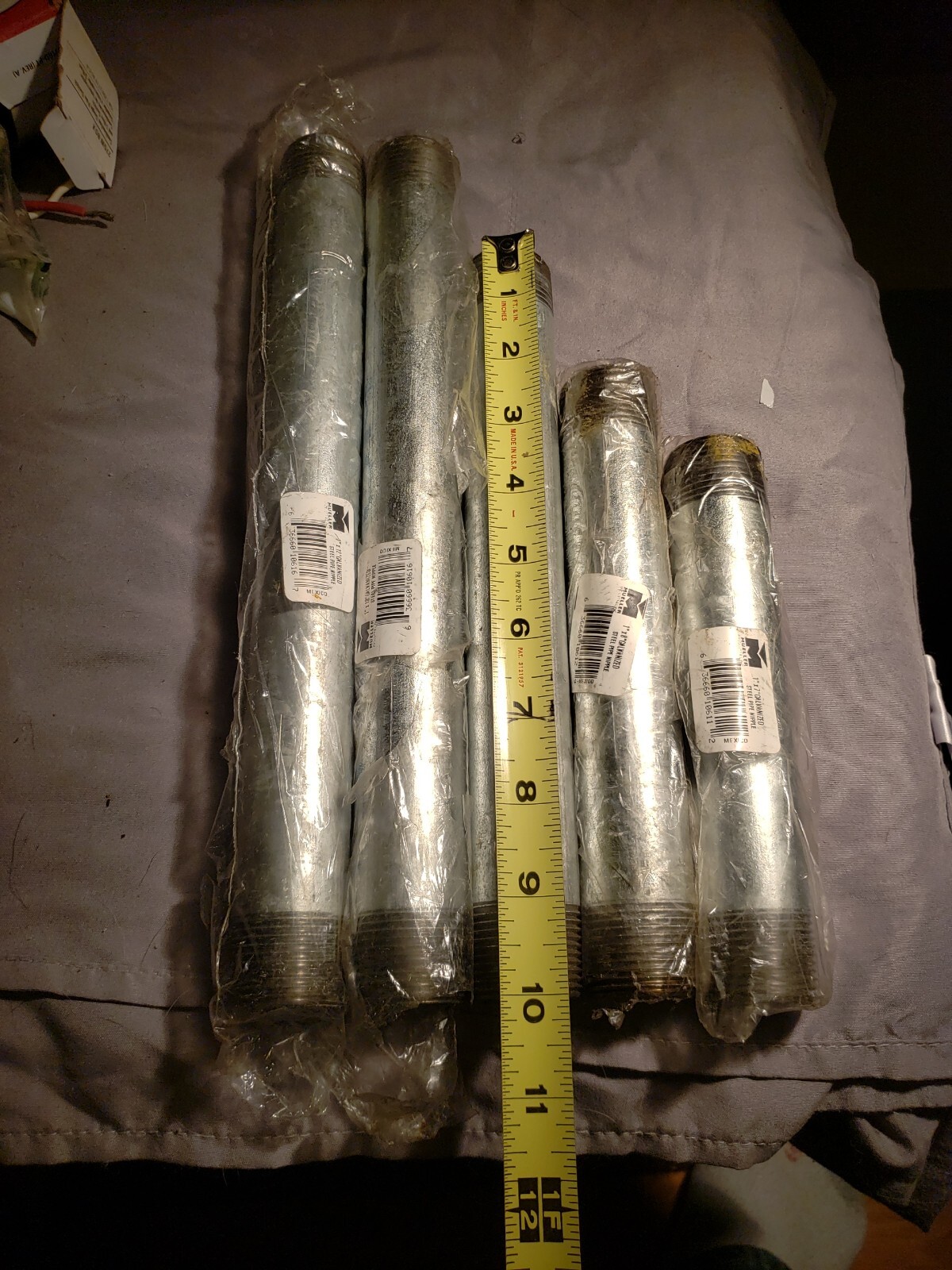 Mueller 2-1 In. x 12 In. 1-10″ 1-8″ 1-7″ Welded Steel Galvanized Nipple