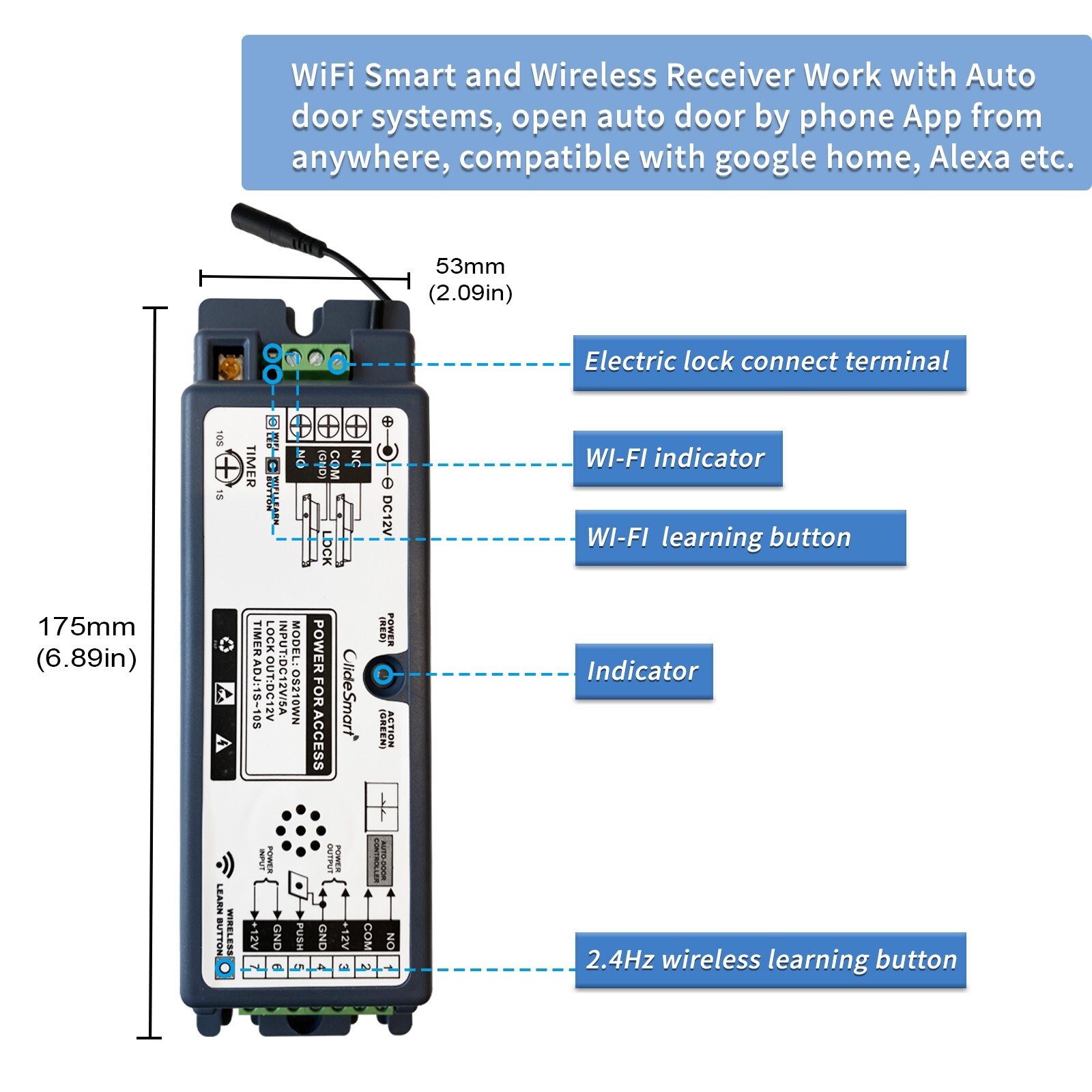 WIFI Access Control Wireless Push Button Kit with Electric Magnetic Lock