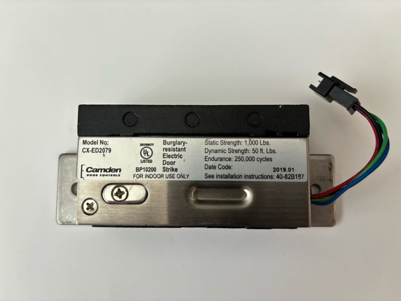 Camden CX-ED2079 Electric Door Strike Access Control Lock 12/24V DC UL Listed
