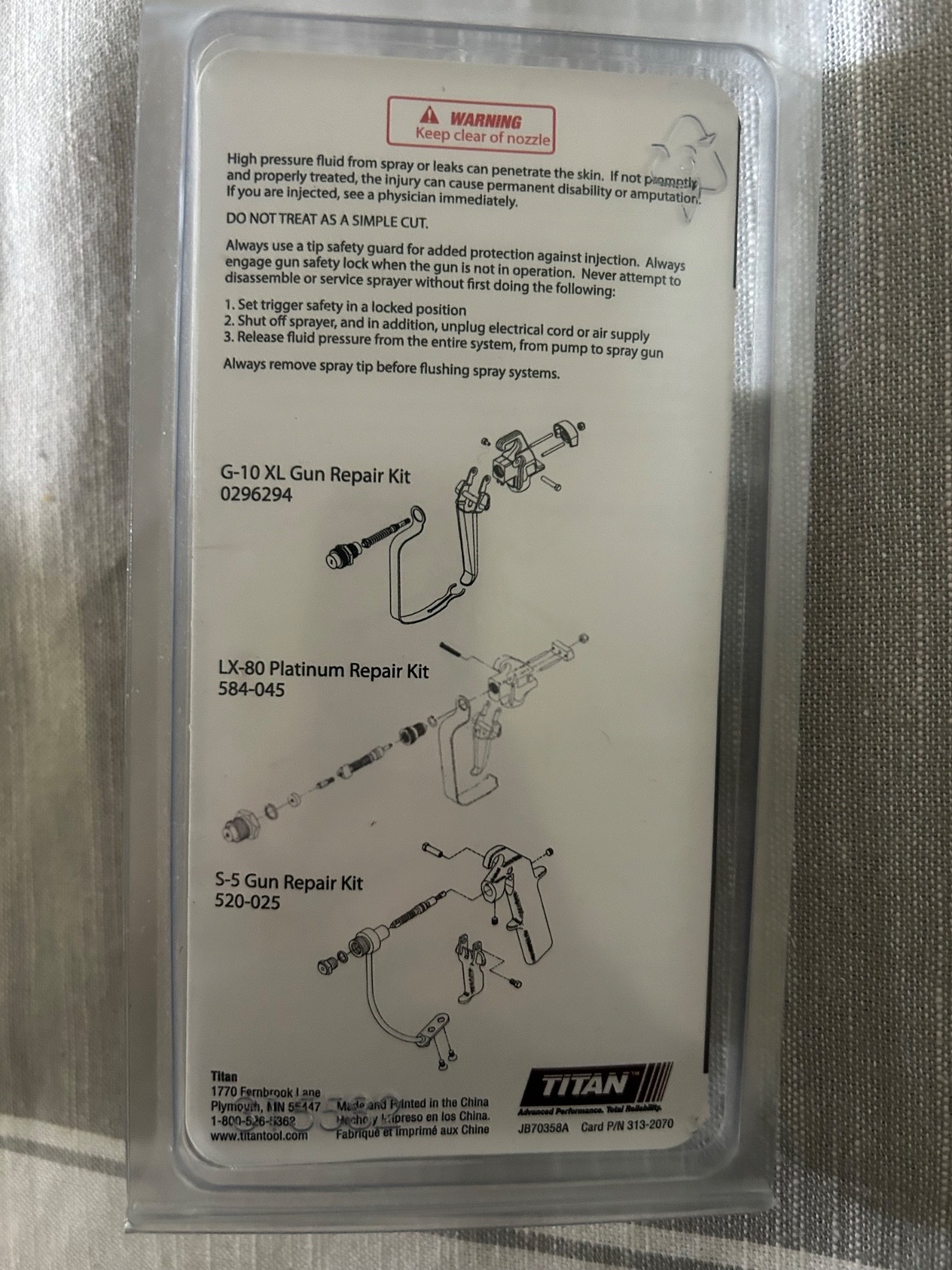 Titan 520-025 Gun Repair Kit