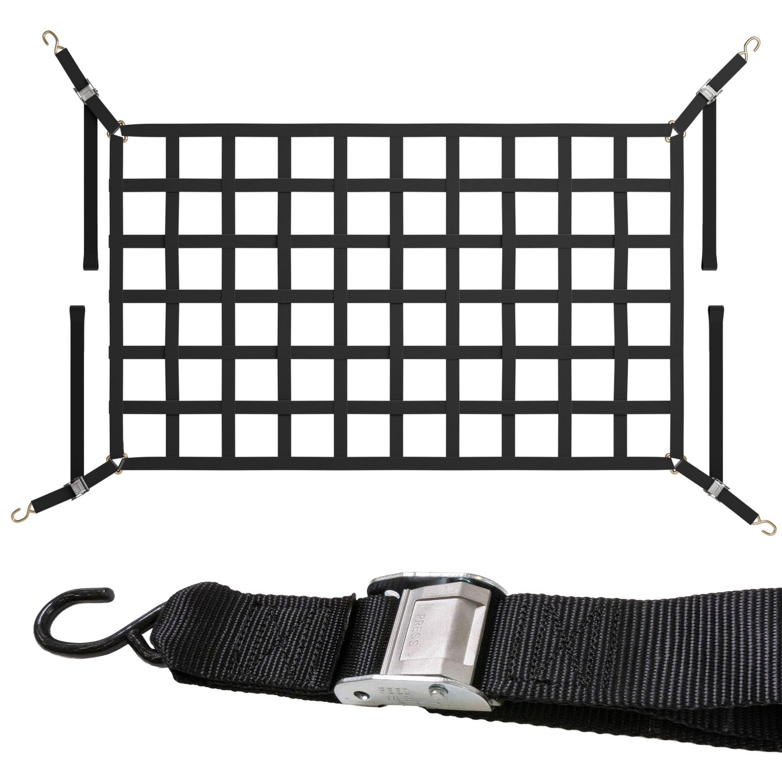 US Cargo Control Cargo Net for Pickup Truck Bed 6.8 FT x 4.2 FT, Adjustable T…