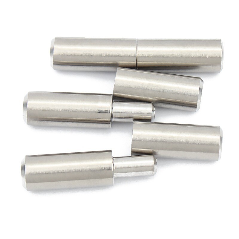 Weld on Barrel Hinges, 50mm x 12mm 201 Stainless Steel Hinge Pin 2 Pairs