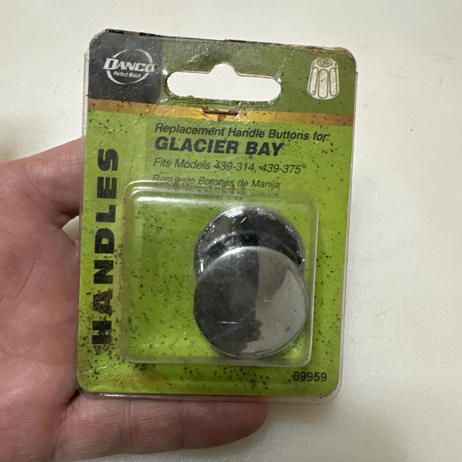 (Pair) Danco Handle Buttons for Glacier Bay Faucet Handles 439-314, 439-375 NOS