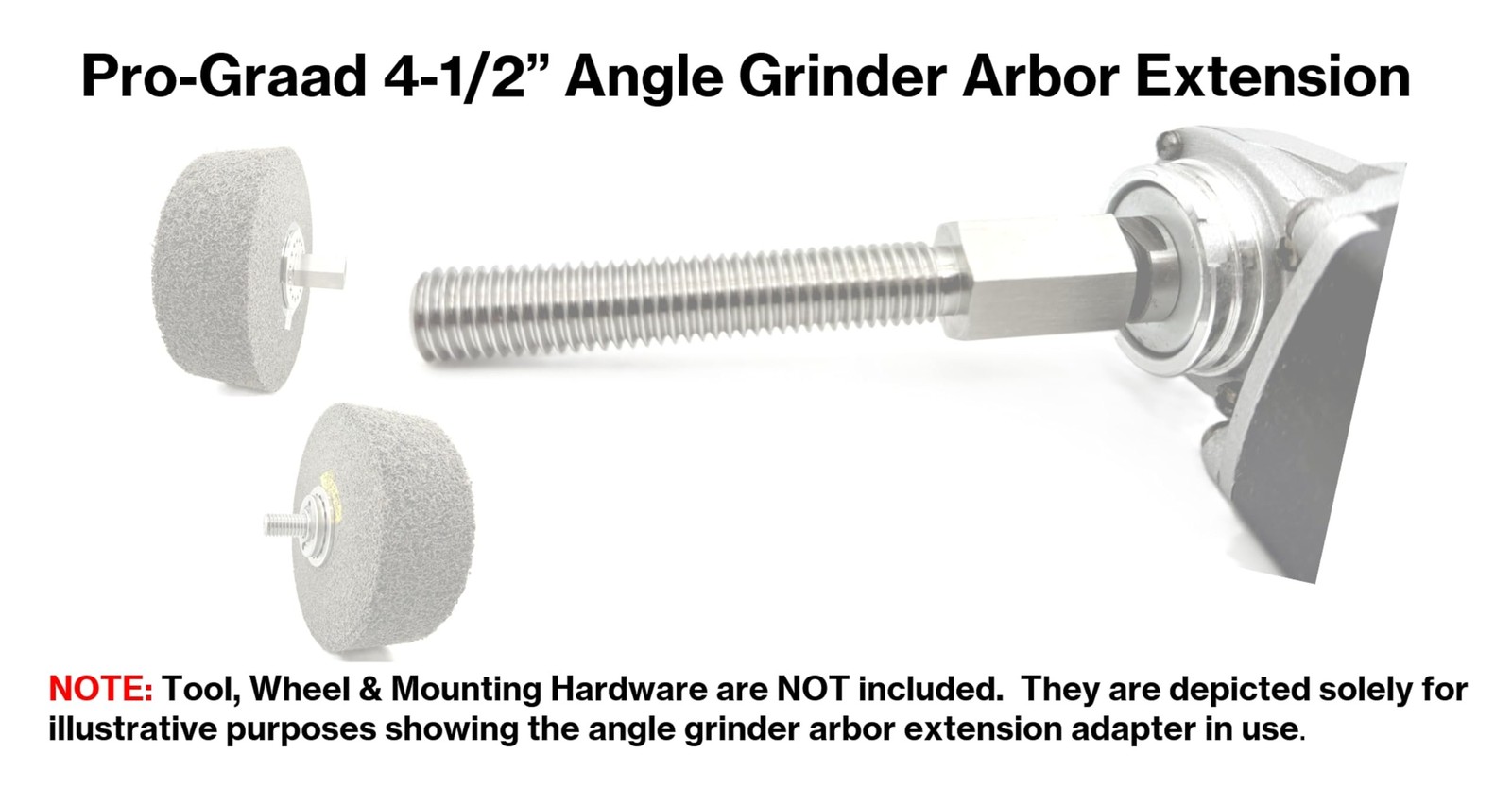Pro-Graad Angle Grinder Extender Shaft 13060 5/8-11 Female to 5/8-11 Male…