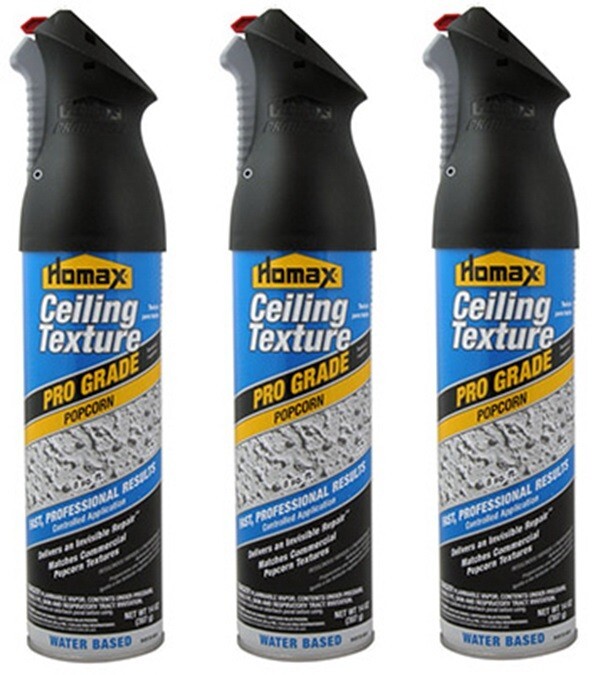 Homax 4575 14 oz Pro Grade Popcorn Ceiling Texture Aerosol – Pack of 3