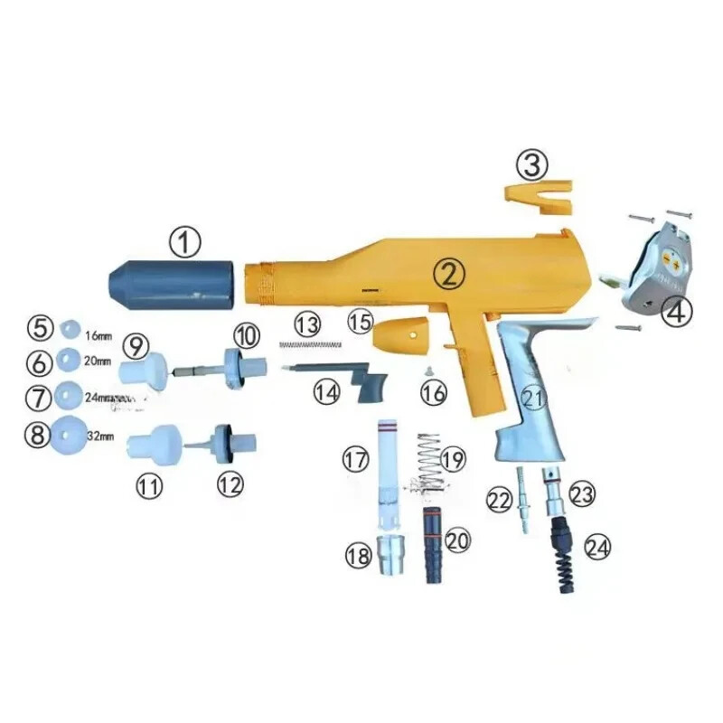 Electrostatic Powder Coating Spray Gun for GEMA02 OPTI Spray Gun 6m Cables GEMA