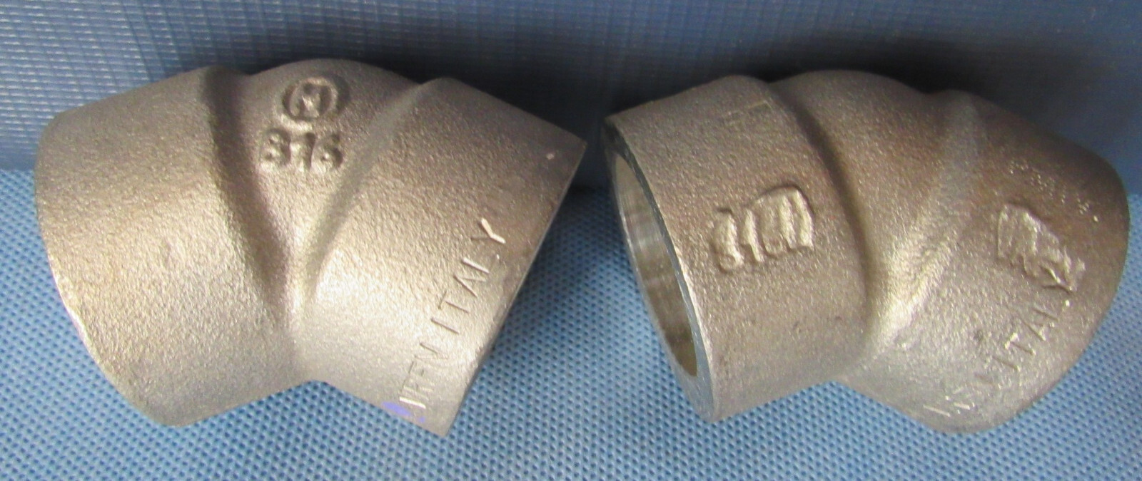 Lot of 2 Elbow 45 degree 1″ CL-3000 Stainless A182 316L Socket Weld Pipe Fitting