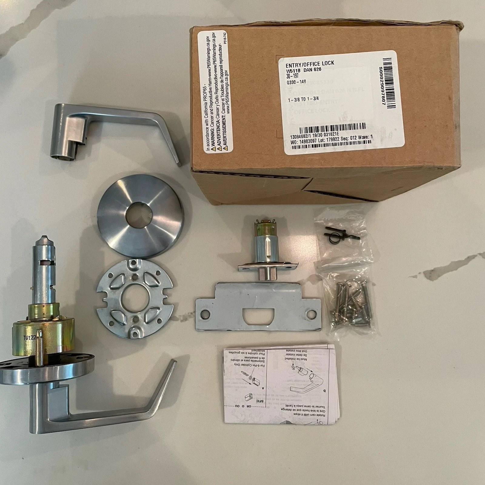 Falcon W511B DAN 626 Commercial Lever Lock | NO CORE / NO CYLINDER / NO KEYS