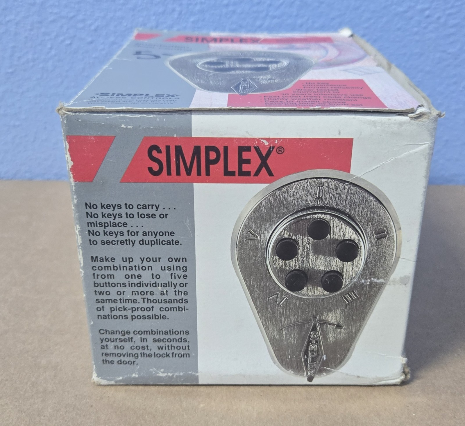 SIMPLEX Mechanical Push Button Lockset #919000026D41 (INV01- BINA001C)