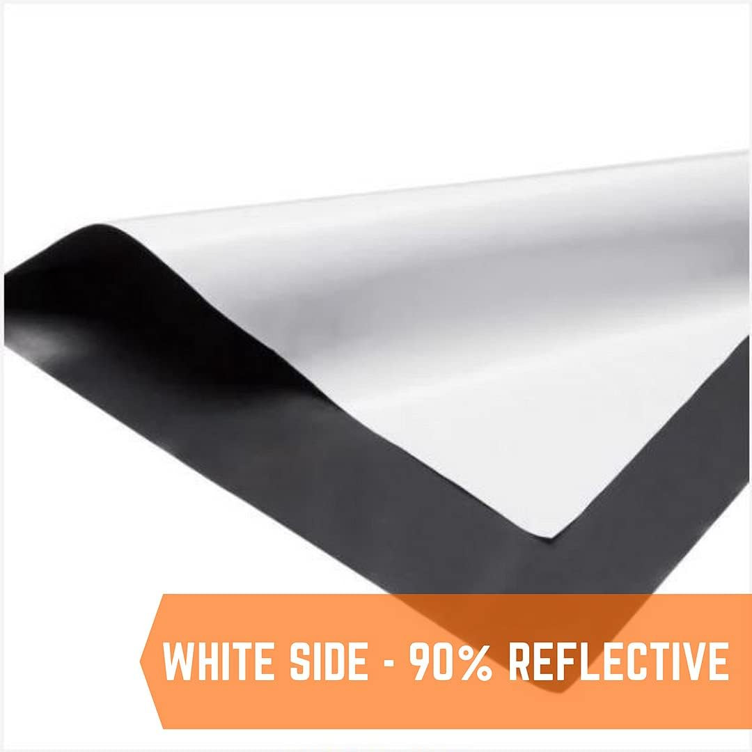 – Black & White Greenhouse Plastic Sheeting – 6 Mil – (10′ X 10′) – 90% Reflecti