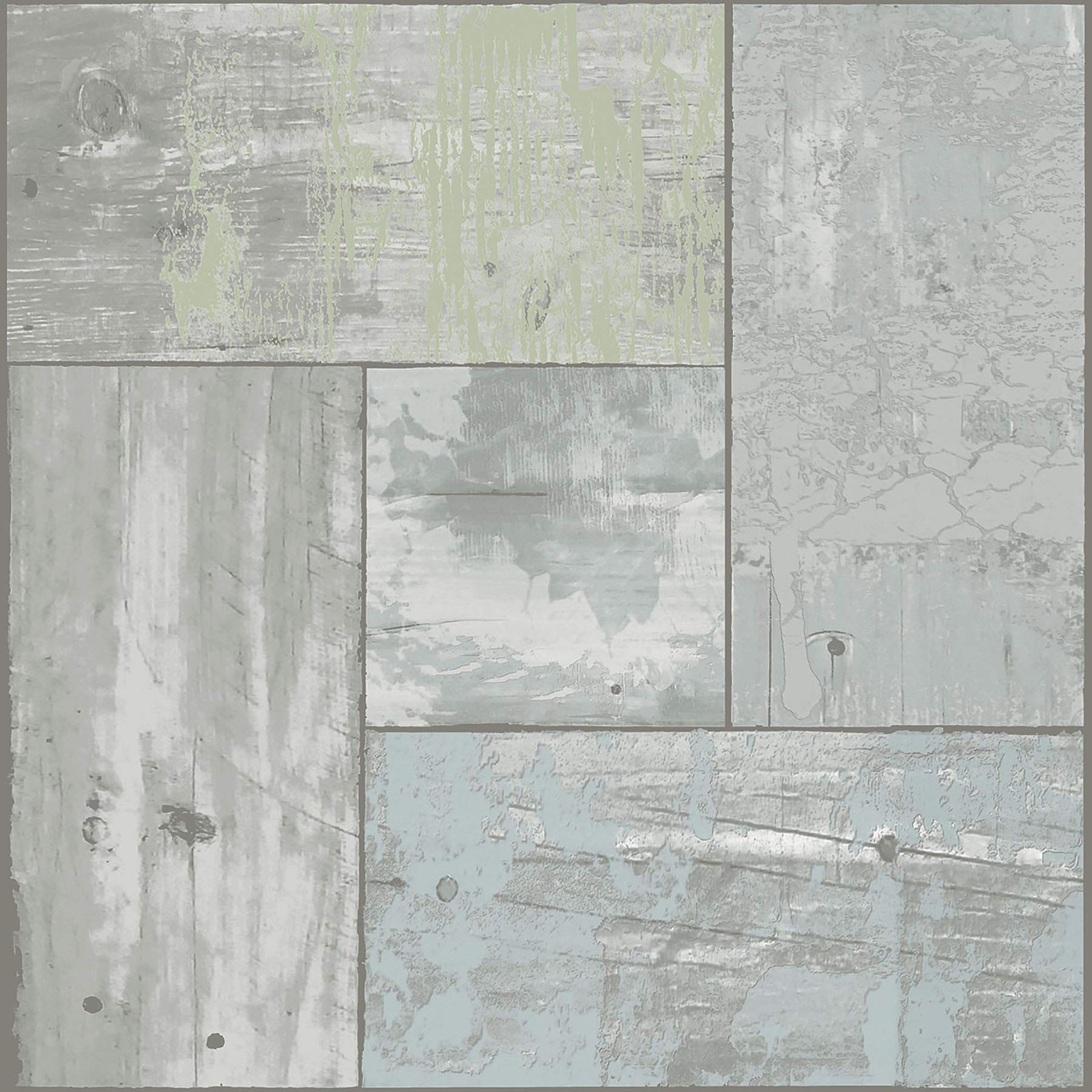 FloorPops FP3290 Boardwalk Peel & Stick Floor 12″L x 12″W x 0.06″T, Gray