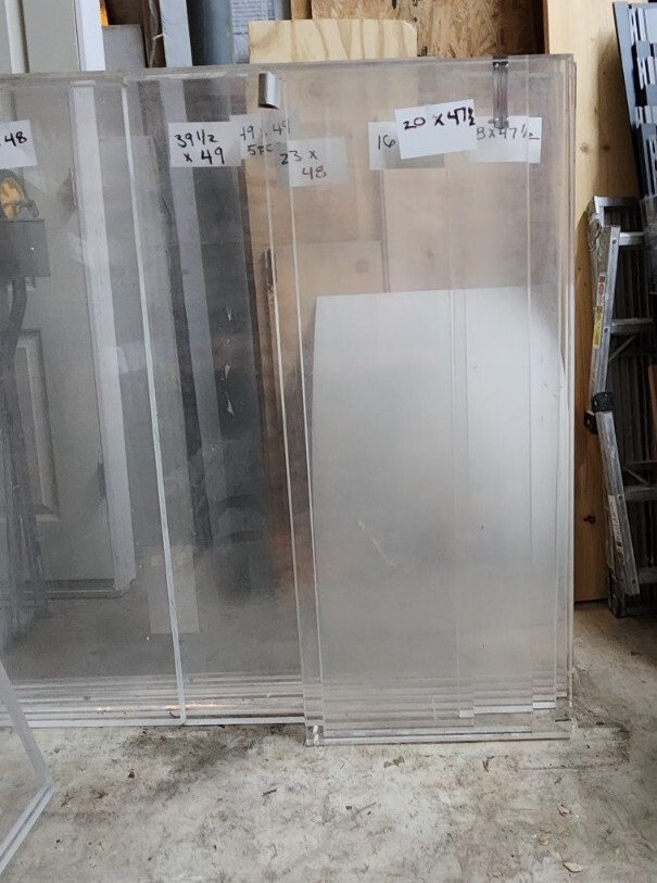20 Piece LOT OF BANK GRADE USED BULLET PROOF GLASS BALLISTIC RESISTANT ACRYLIC