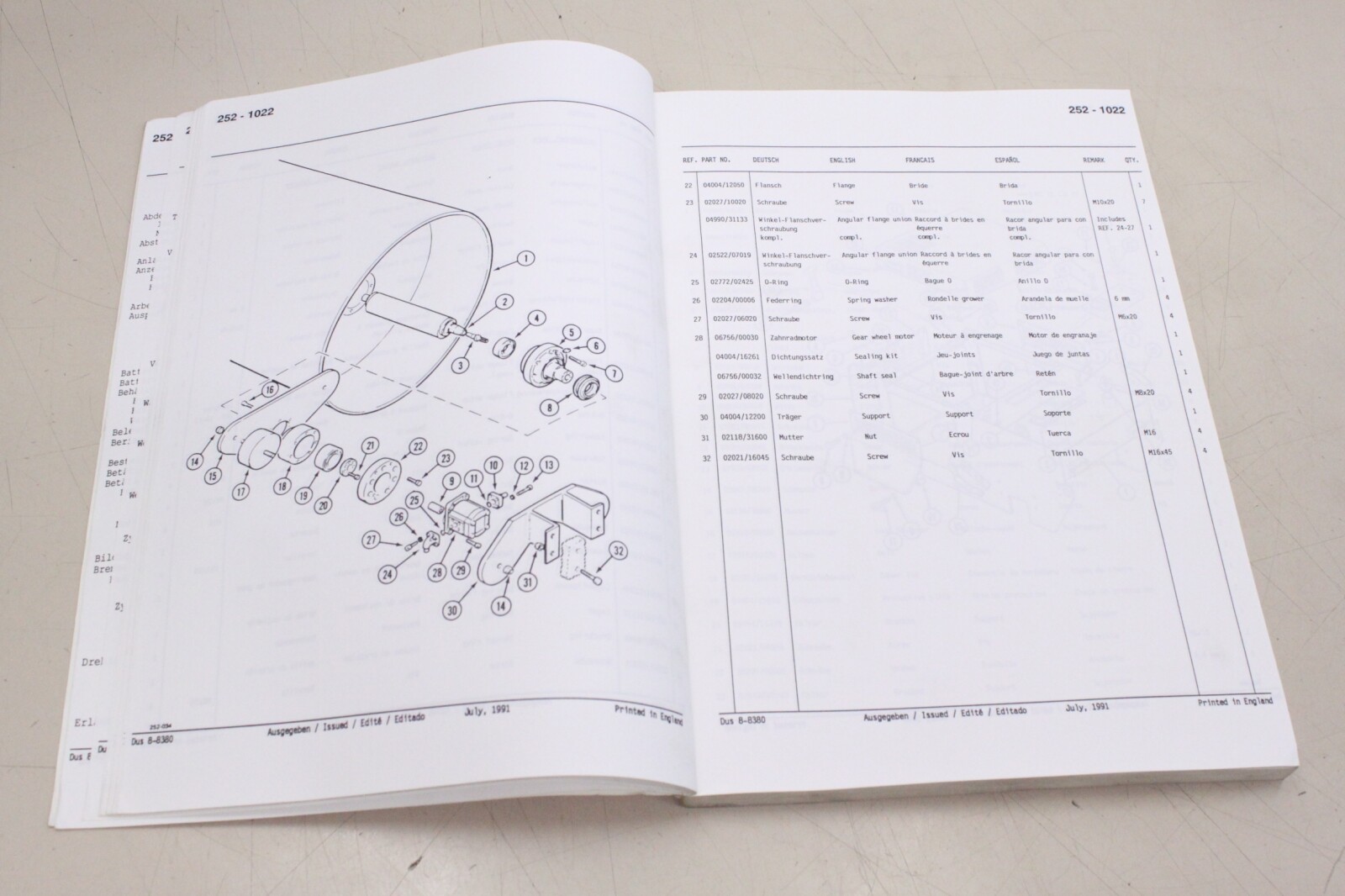 CASE 252 Roller Tandemwalze 1991 Ersatzteileliste Ersatzteilekatalog DUS8-8380