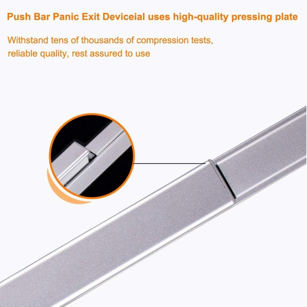 Commercial Door Push Bar with Key Lock – Emergency Safety Device, Easy Install