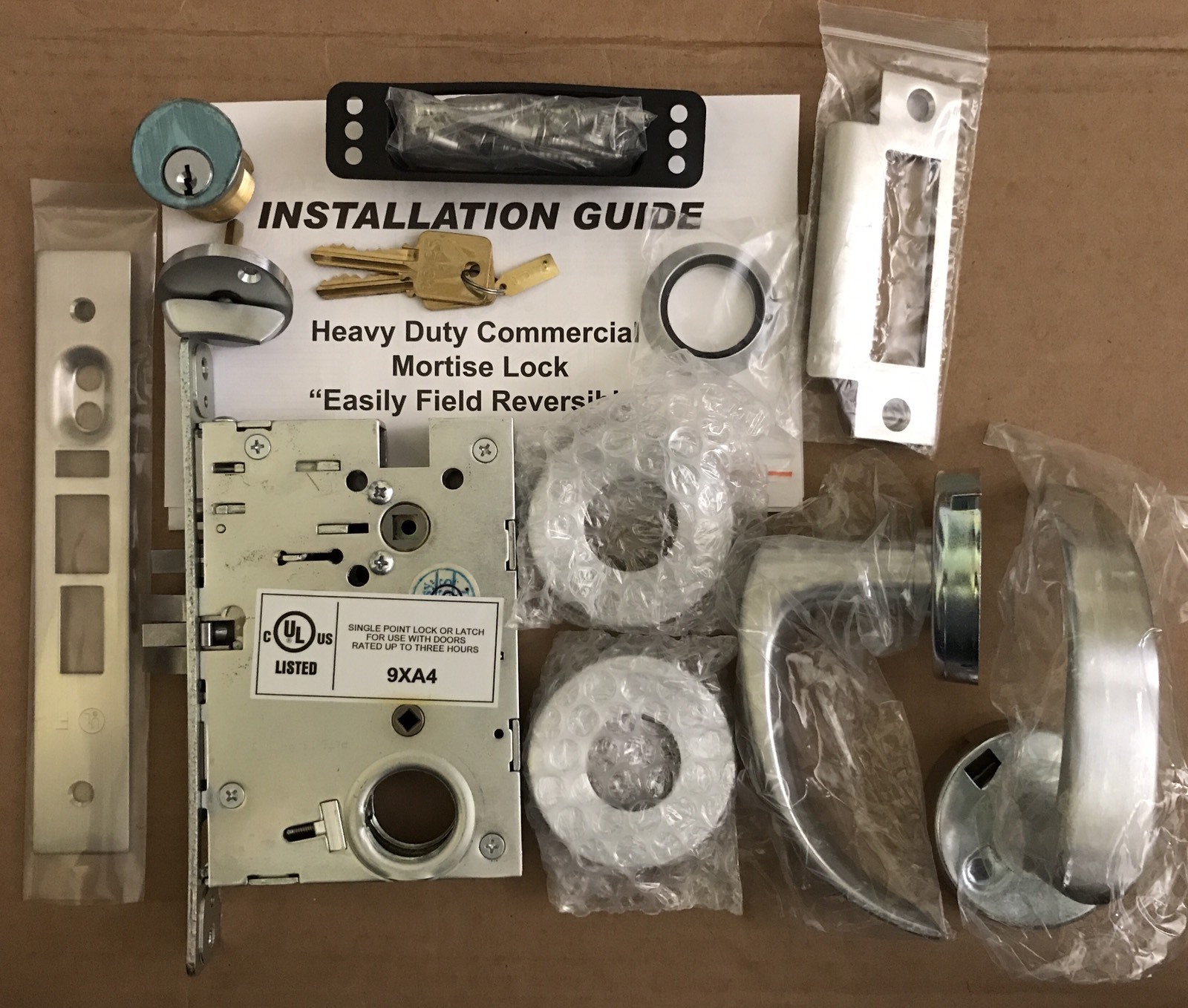 Mortise Lock Complete Set ML9453 17A Sectional Entry Lock Deadbolt Heavy Duty