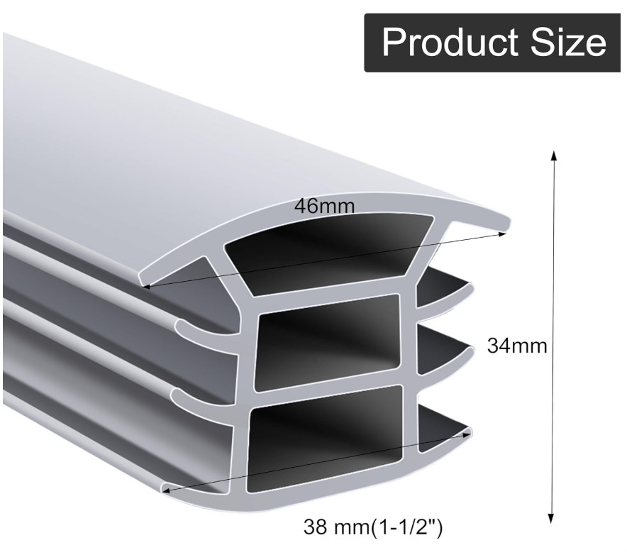 Flexible EPDM Rubber Strip (25 ft Long and 1-1/2 ‘ Wide for 1-1/4“ -1-1/2’ Crack
