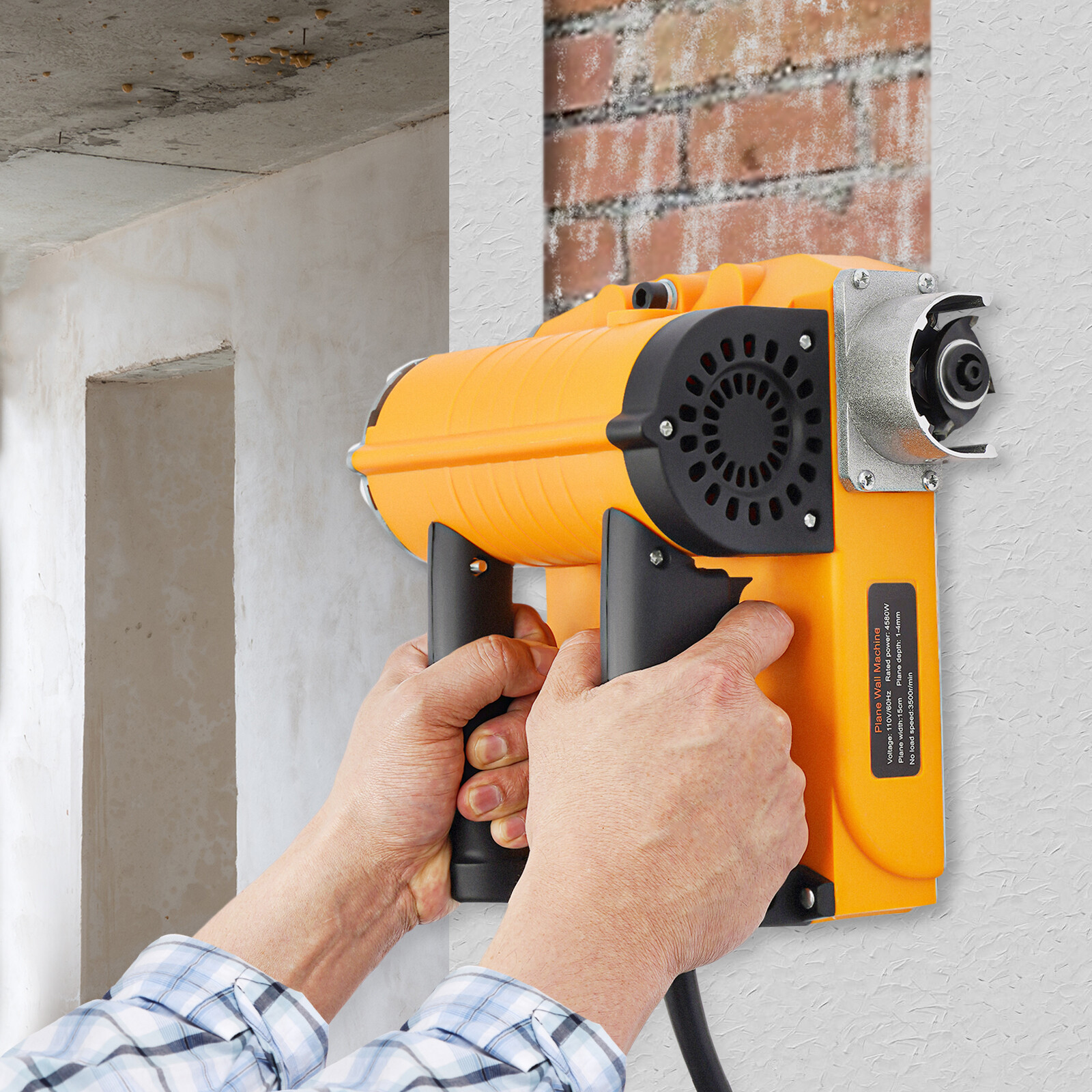 4580W Concrete Planing Shovel Wall Planer Electric Wall Planing Machine 3500RPM