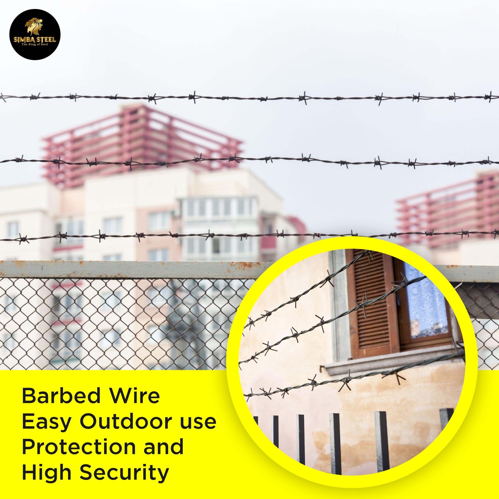 25 FT Roll of Real Barbed Wire Fence | 4 Point | 16 Gauge 25 FT, Silver