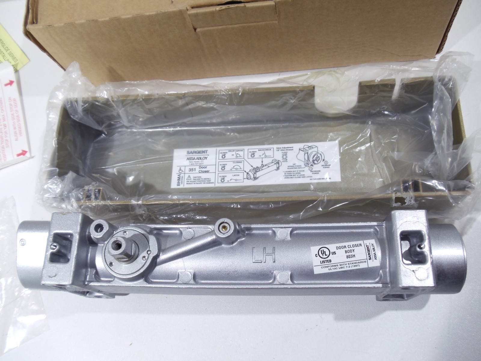 Sargent 351-UO, EAB BRASS Finish Door Closer, UO Package ASSA ABLOY (G)