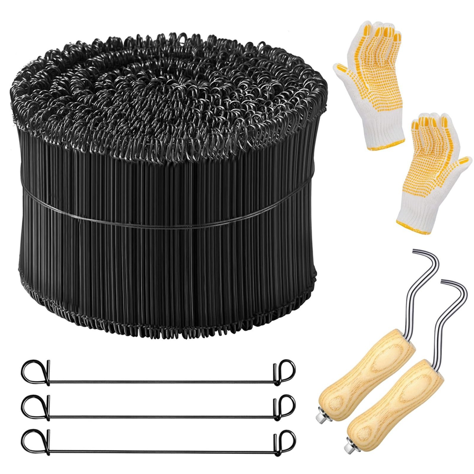 1000 Pcs Rebar Tie Wire-16 Gauge 6 Inch Double Loop Annealed Steel Rebar Ties…