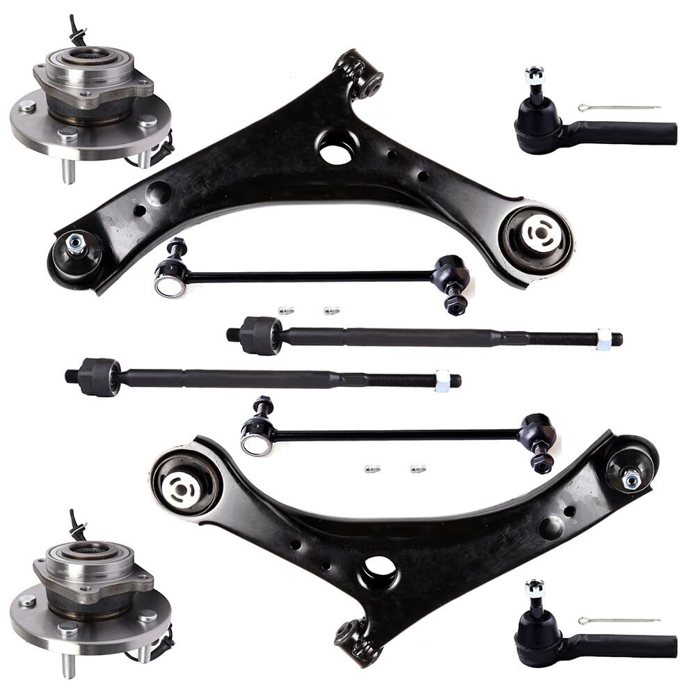10PCS Front Control Arm Ball Joint Tie Rod Sway Bar Link Hub for Grand Caravan