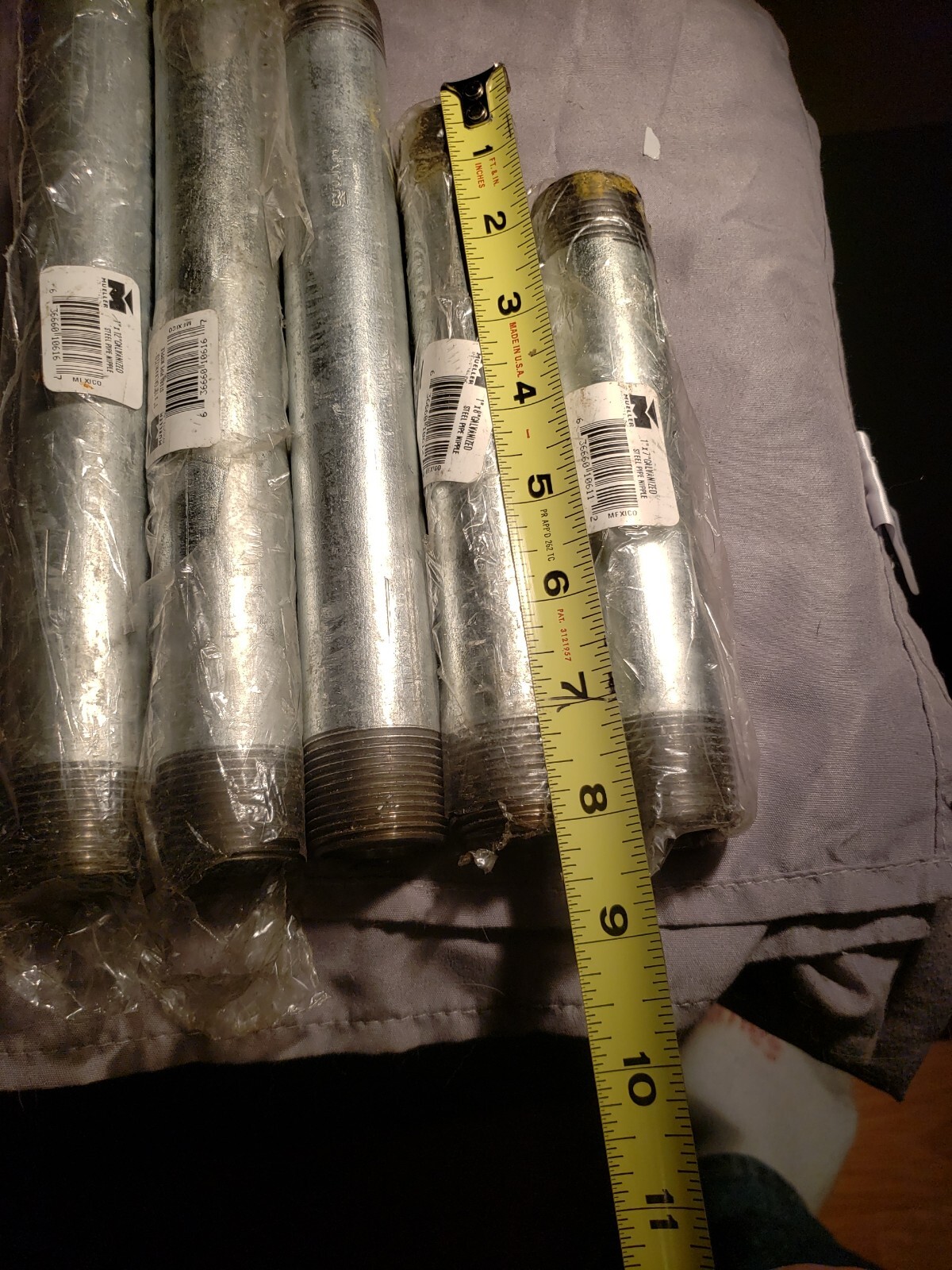 Mueller 2-1 In. x 12 In. 1-10″ 1-8″ 1-7″ Welded Steel Galvanized Nipple