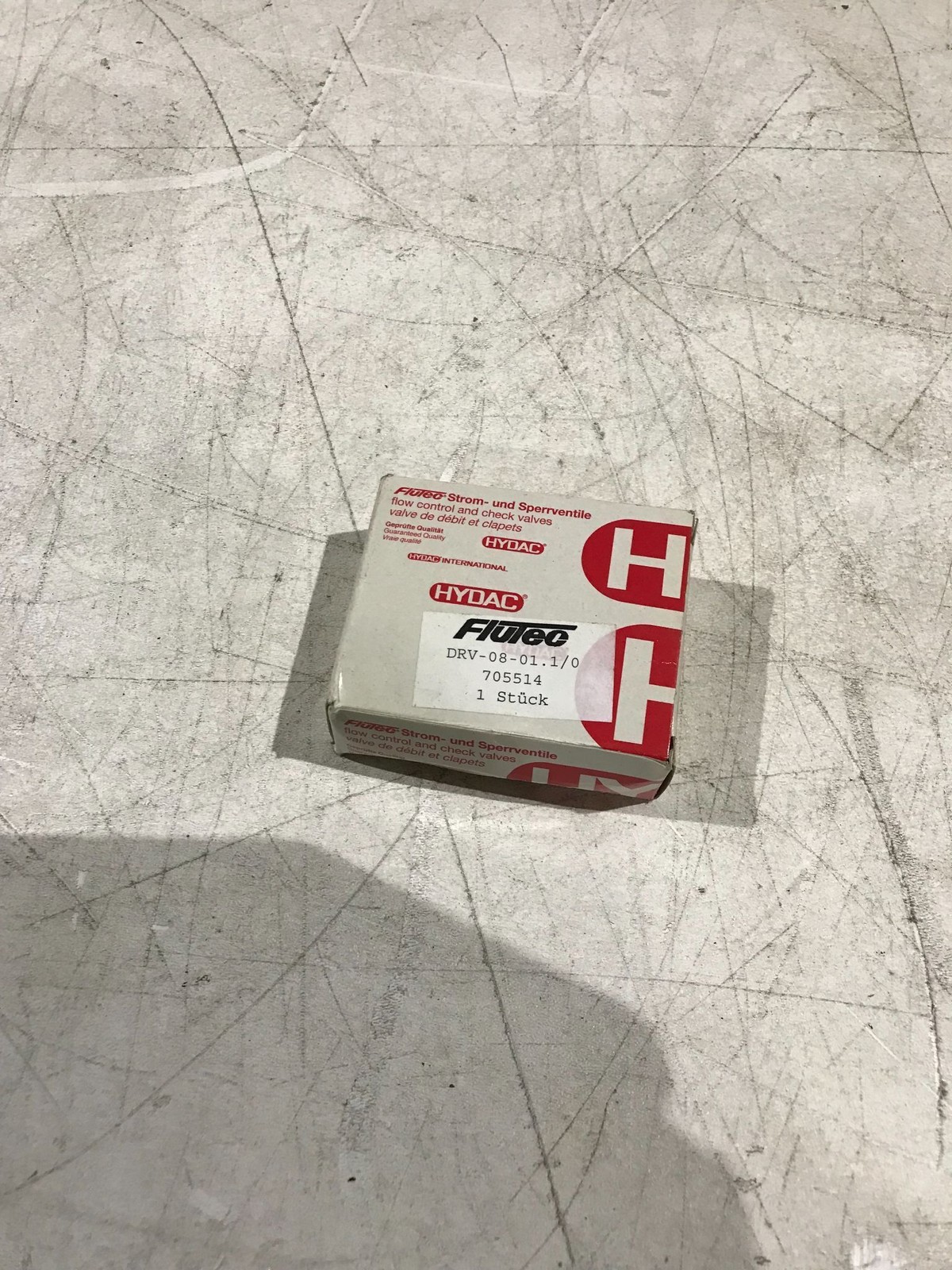 HYDAC DRV-08-01.1/0 NEEDLE VALVE NEW IN BOX