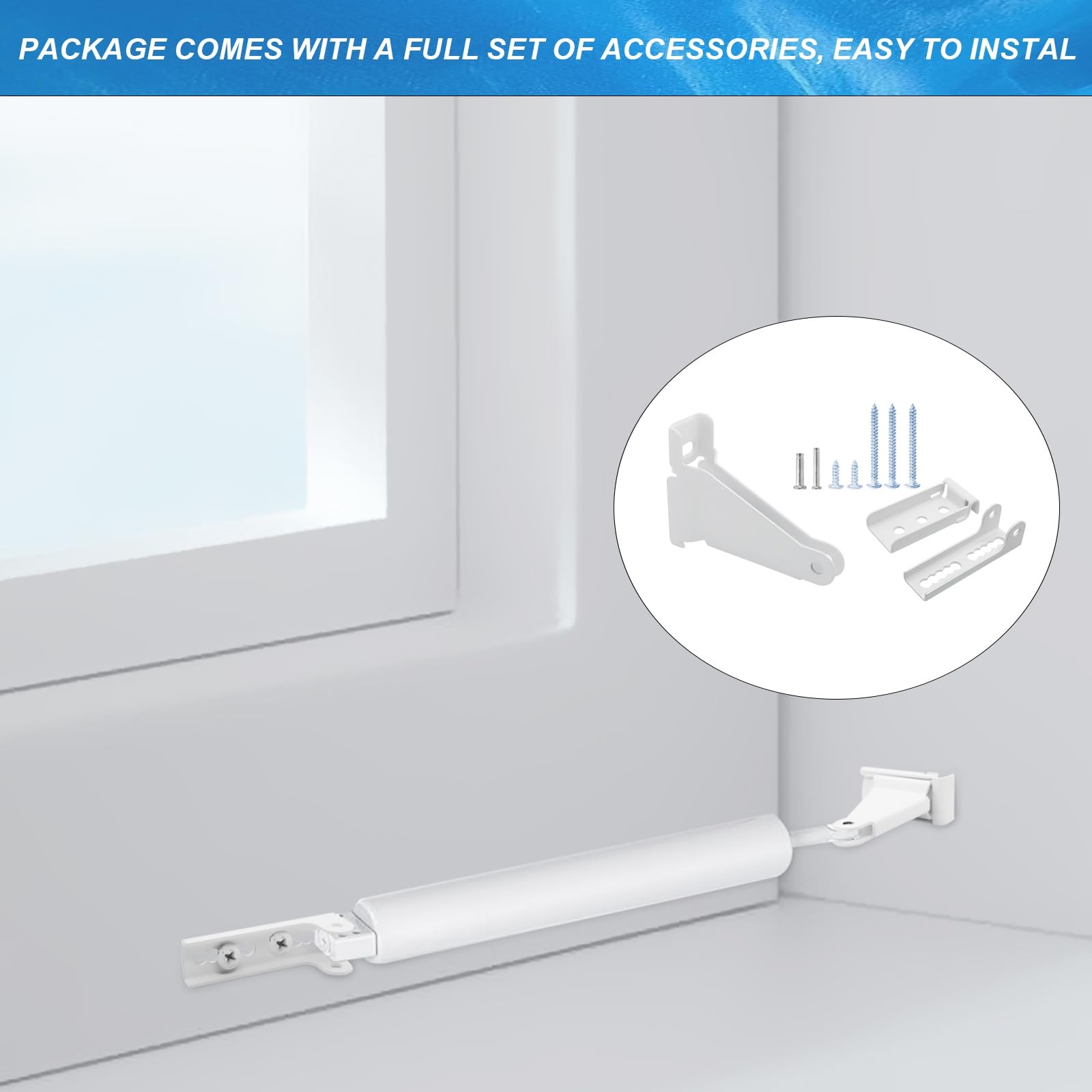 Reinforced Storm Door Closer Bracket Kit, Heavy-Duty Screen Door Closer Replacem