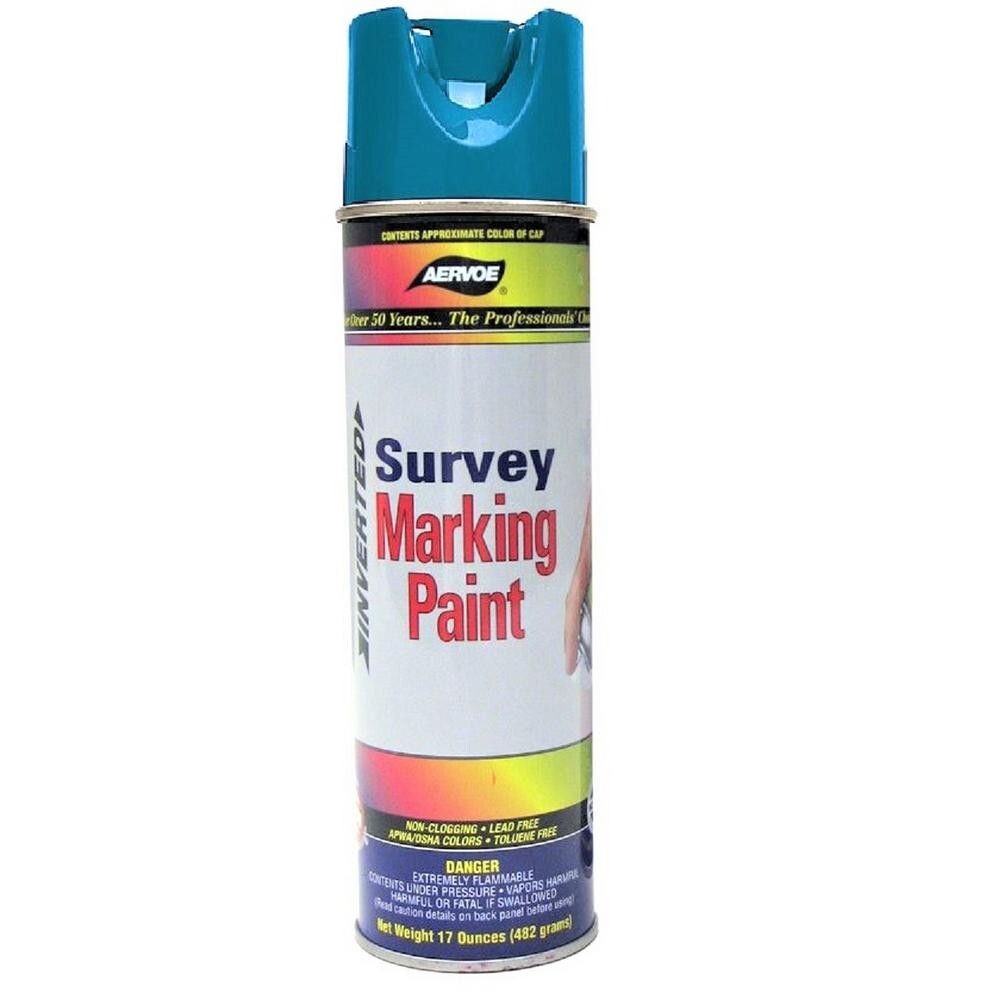 Aervoe 227 Survey Marking Paint. Fluorescent Blue – 12/pk