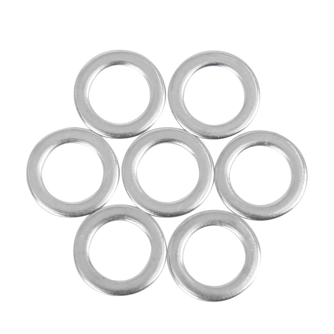 M8x13mm Stainless Washer 55 Pcs Flat Sealing Gasket