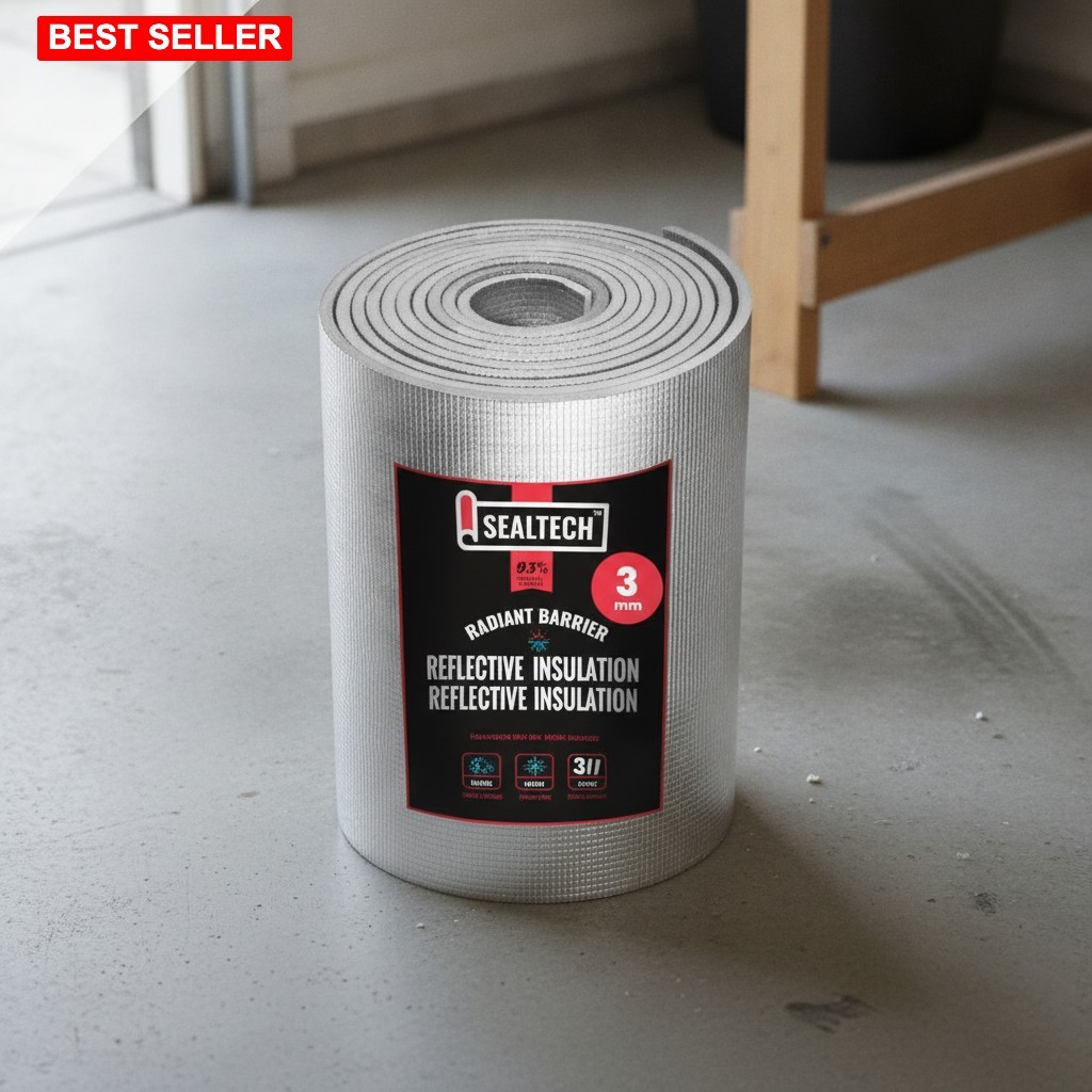 Insulation Roll 48×75 In 3mm Foam Core Radiant Barrier Thermal Soundproofing