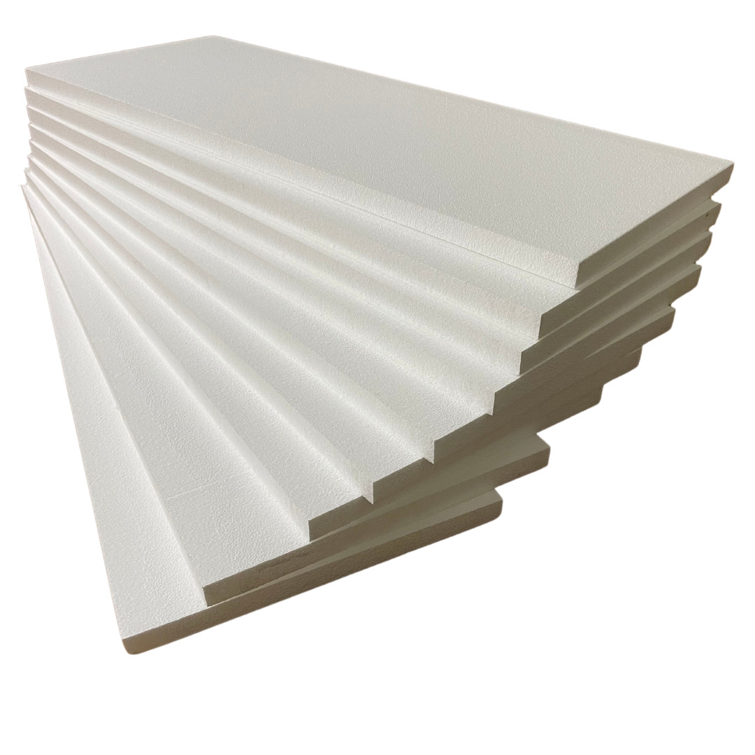 Garage Door Insulation Kit, White EPS Foam Panels, 8 Pack, 1.25x20x54 In.