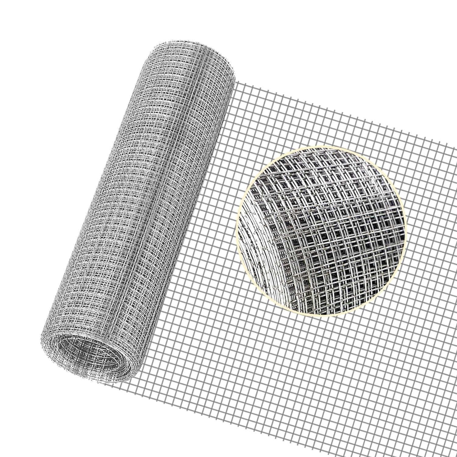 Hardware Cloth 1/4 inch 8″ x 10 ft, Galvanized 23 Gauge Wire Mesh | Welded Wi…