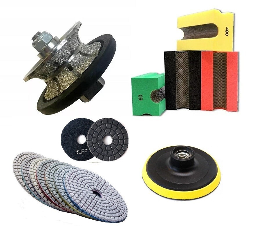Countertop Granite Marble Polishing Kit 3/4″ full bullnose shaping stone buffer