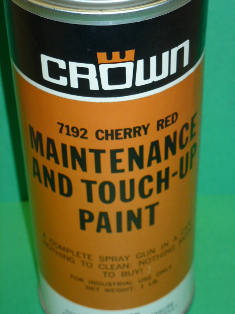 CROWN MAINTENANCE & TOUCH-UP PAINT, #7192, CHERRY RED, 16-oz. Aerosol Can