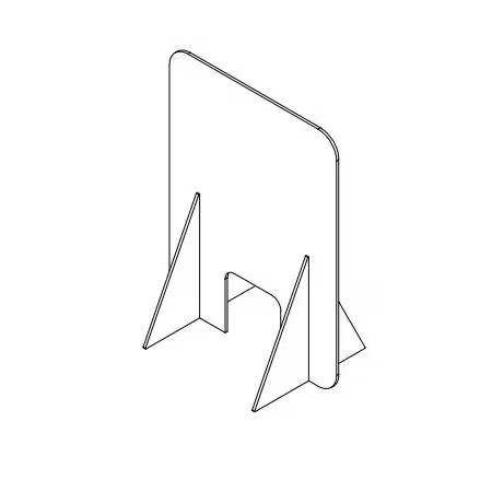 Usa Industrials Bulk-Pd-116 Clear Sneeze Guard – 1/8″ T X 72″ W X 36″ H – 12″ W