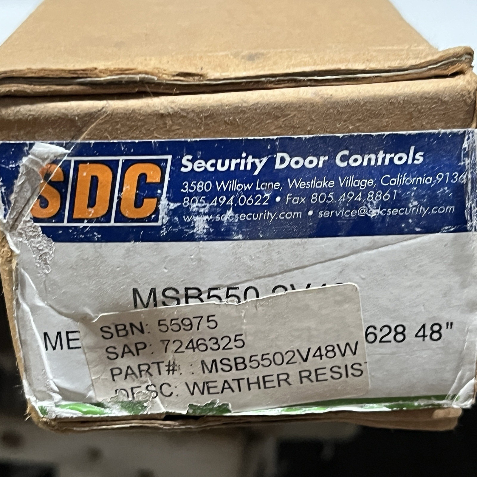 NEW!! SDC Request-to-Exit Non-Latching Switch Bar for 48″ Doors – MSB5502V48