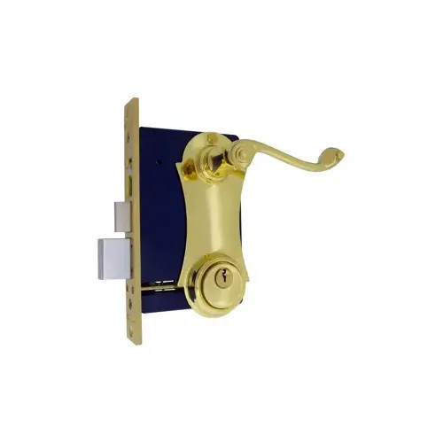 MARKS HARDWARE 9215AC/3LHR-W Entrance Mortise Lockset 2-1/2″ Brass Lever