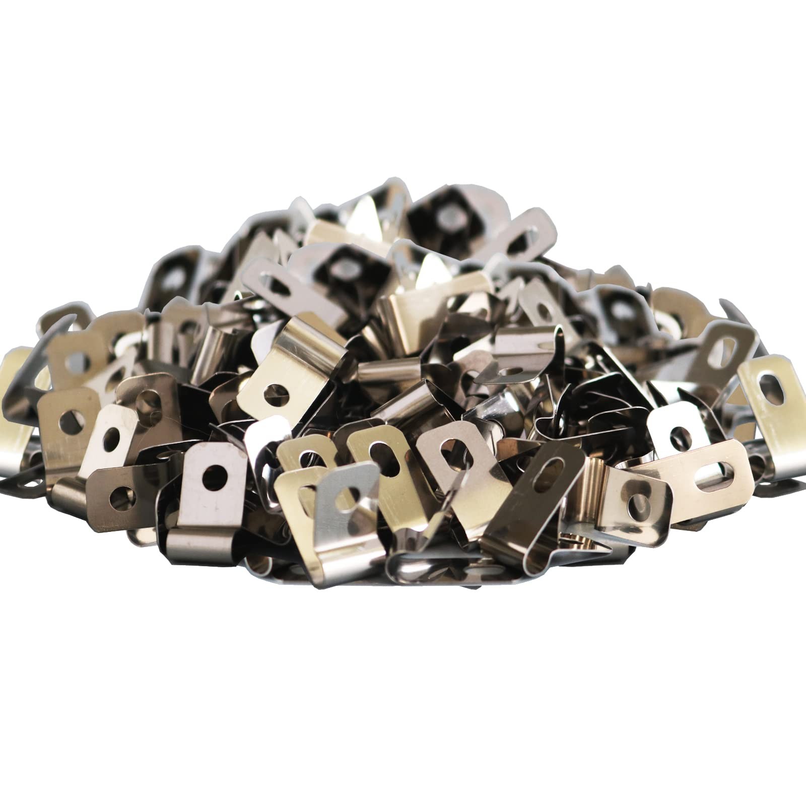 100 Pcs Fence Wire Clamps for 2-6 Gauge 100 (Pack of 1), Gray