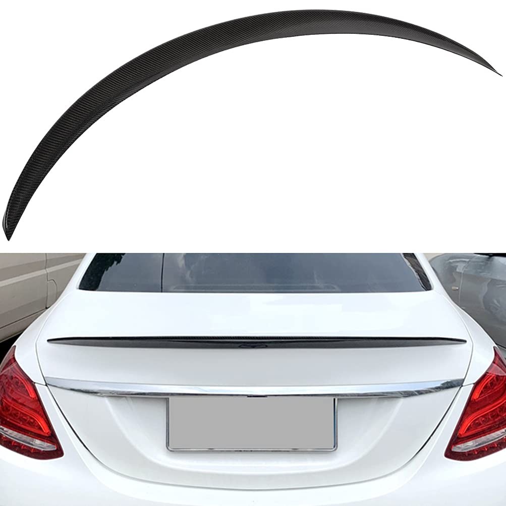 Carbon Fiber Rear Spoiler Glossy Black for 2016-2020 Mercedes-Benz W205 Sedan