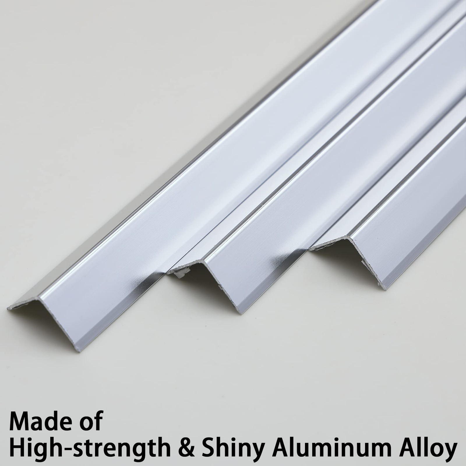 Trimold Matte Silver Aluminum Peel and Stick L 51.2in x 0.8in,