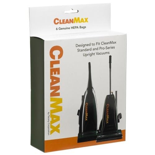 Clean Max Vacuum Cleaner Bags, 6 HEPA Replacement Bags for Clean Max Models, Inc