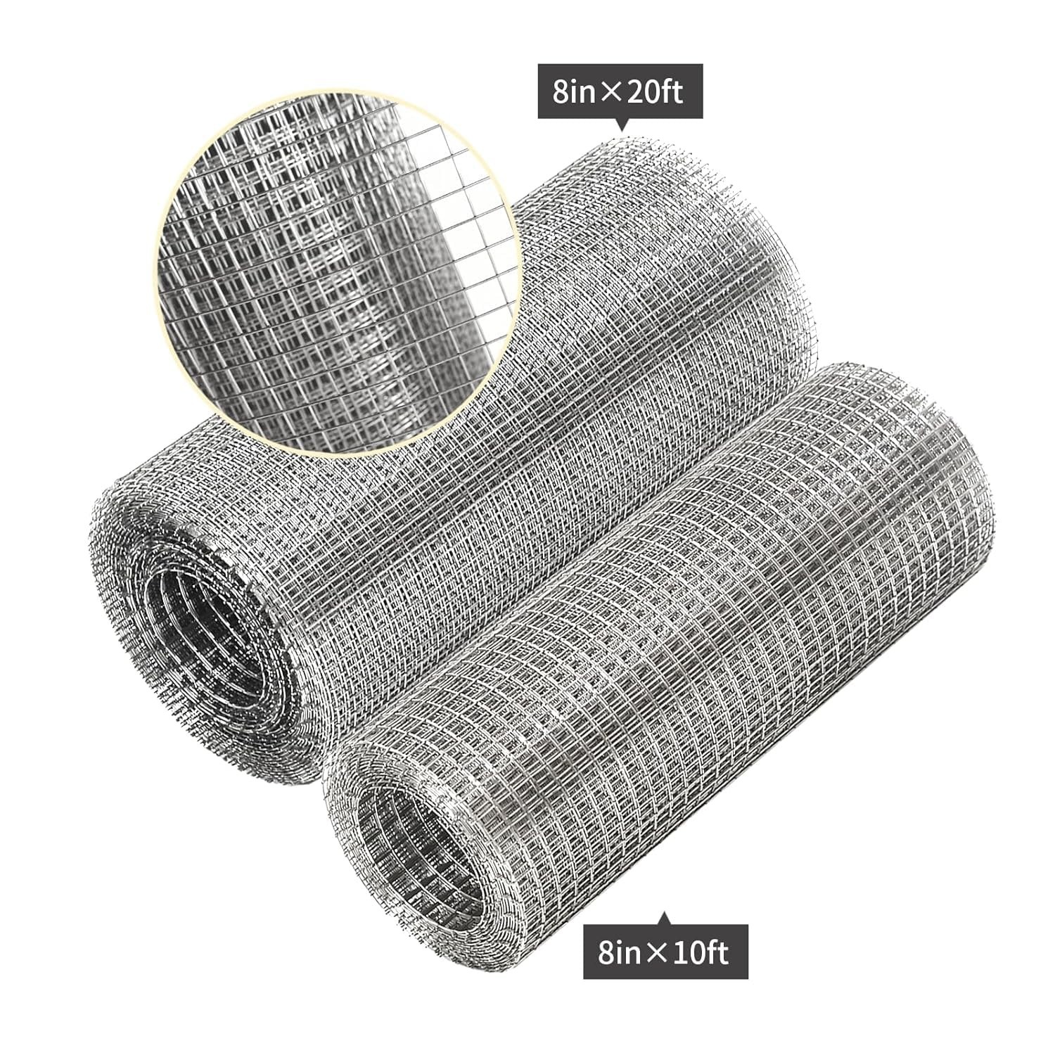 Hardware Cloth 1/4 inch 8″ x 10 ft, Galvanized 23 Gauge Wire Mesh | Welded Wi…