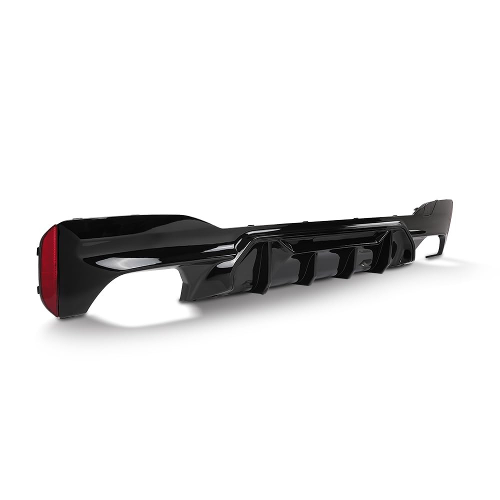 Rear Diffuser G30 G31 G38 5 Ser M Comp 2017-2023 MSport No M550i Rect Tips Black