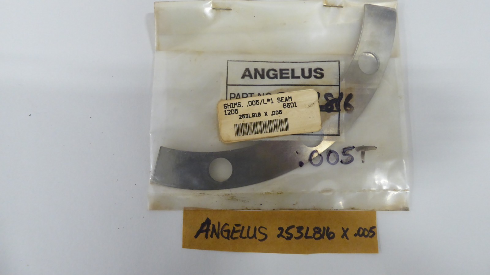 Angelus 253L816 X .005 Seam Shim (Pack of 2)