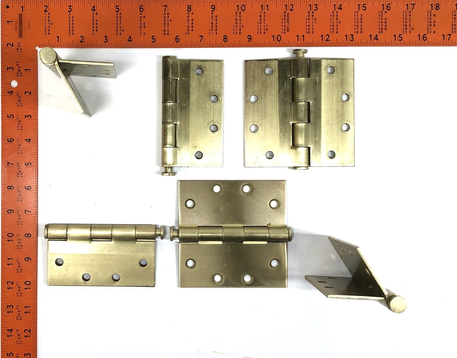 Hager 4.5″X4.5″ Full Mortise Hinges with Hardware (3ct Box) 1279 [Lot of 2] NOS